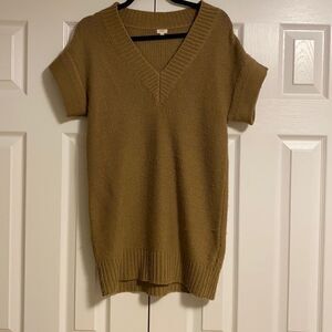 J Crew Factory Short-sleeve V Neck Long Sweater